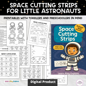 Space Cutting Strips – Fun Preschool Scissor Skills Printable